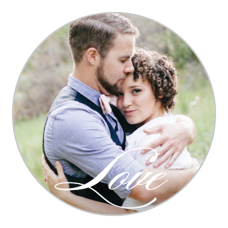 Floral Surround Wedding Stickers