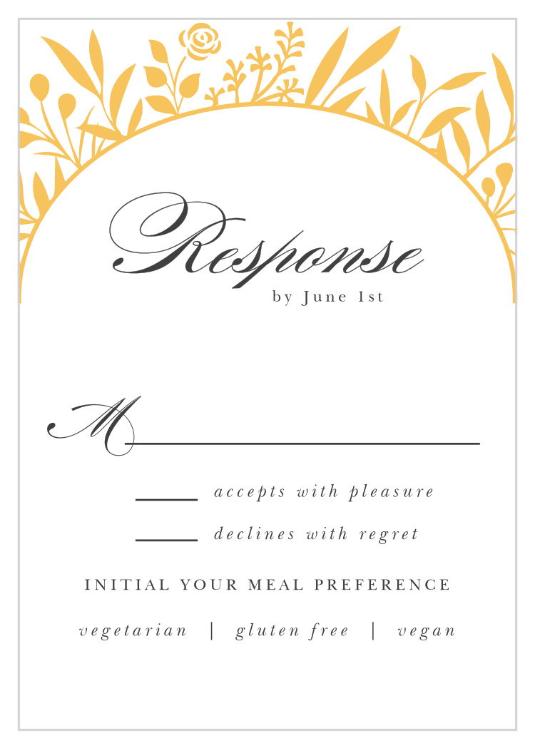 Floral Surround Response Cards