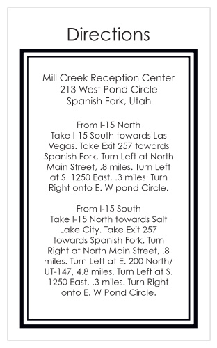 Formal Photo Direction Cards