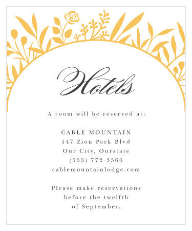 Floral Surround Accommodation Cards
