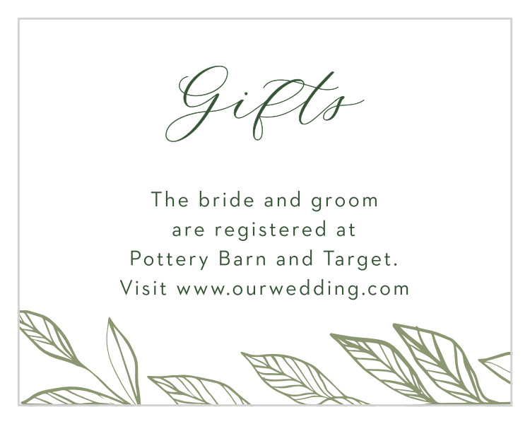 Wispy Leaves Registry Cards