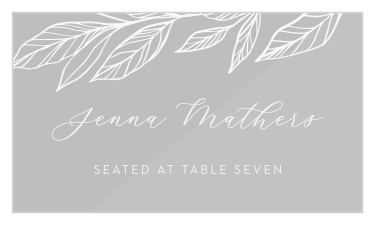 Wispy Leaves Clear Place Cards