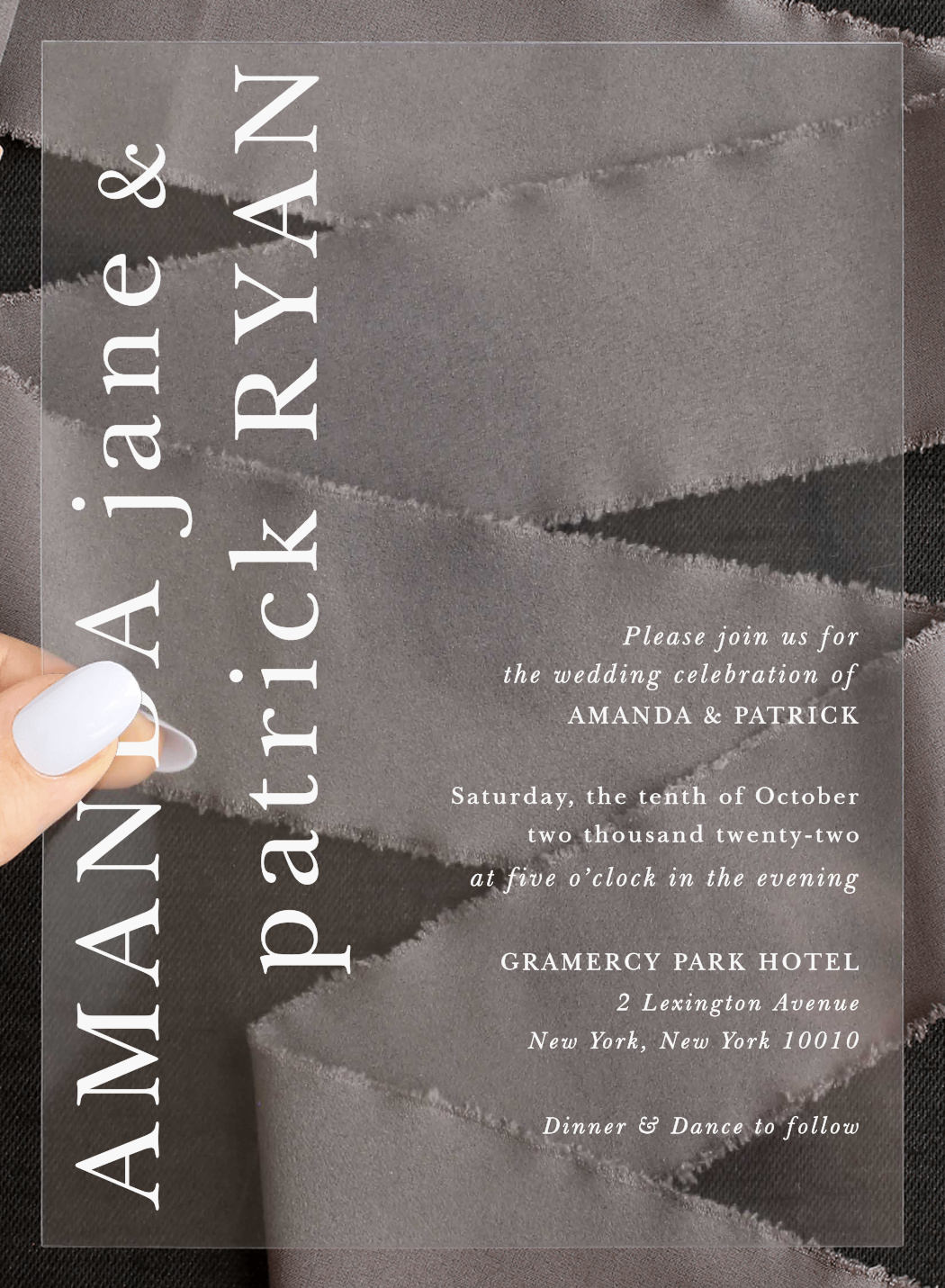 Simply Styled Clear Wedding Invitations