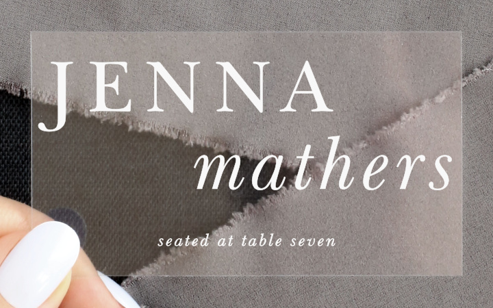 Simply Styled Clear Place Cards