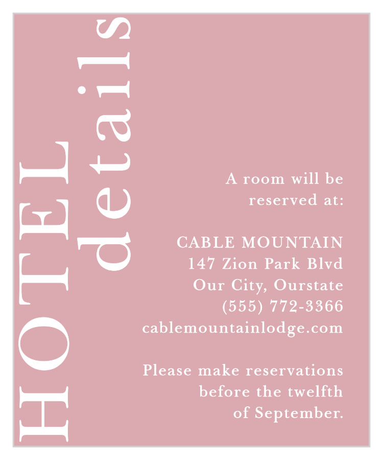 Simply Styled Accommodation Cards