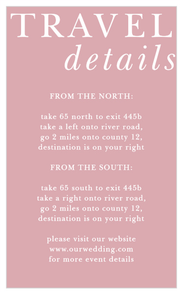 Simply Styled Direction Cards