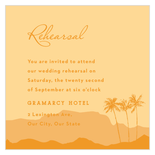 Palm Springs Rehearsal Cards