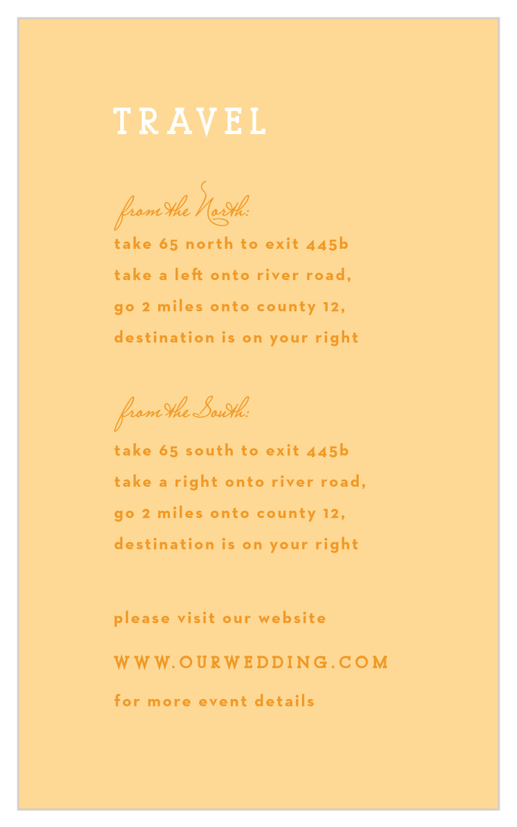 Palm Springs Direction Cards