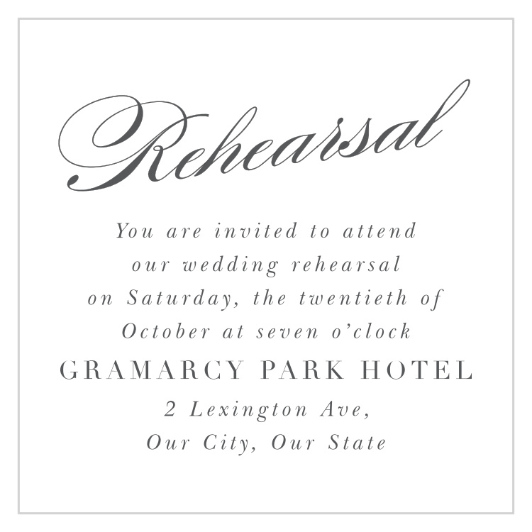 Simple Typography Rehearsal Cards