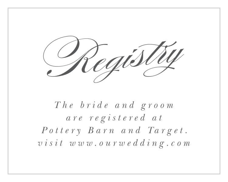Simple Typography Registry Cards