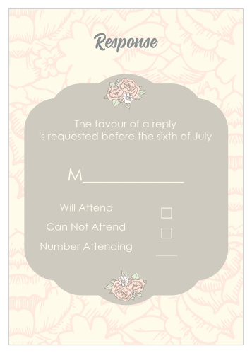Subtle Peonies Response Cards