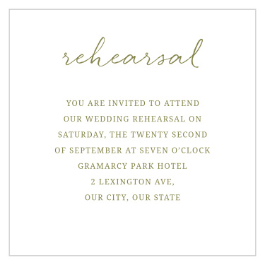 Botanical Monogram Rehearsal Cards