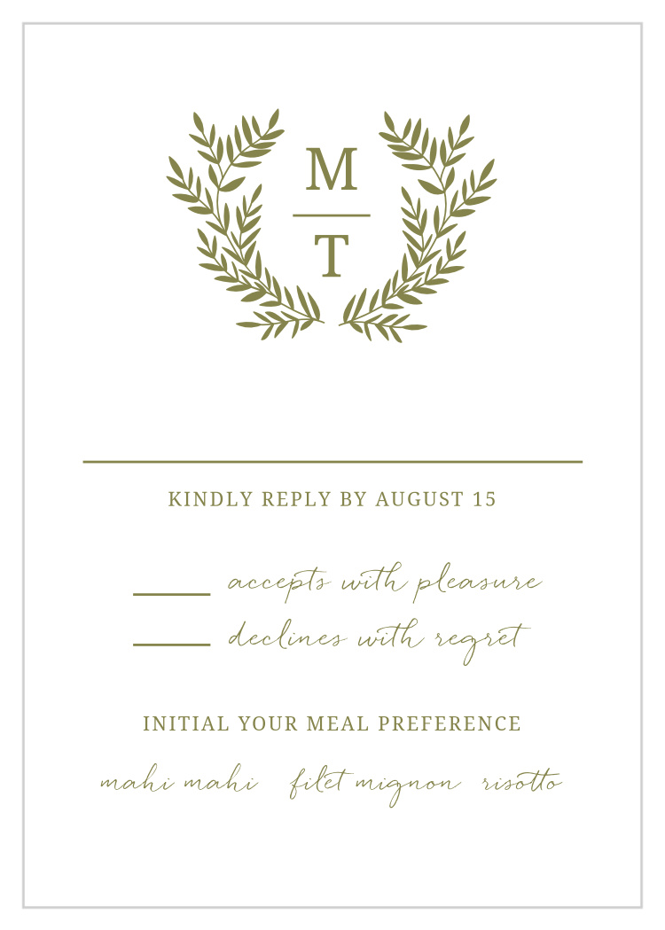 Botanical Monogram Response Cards