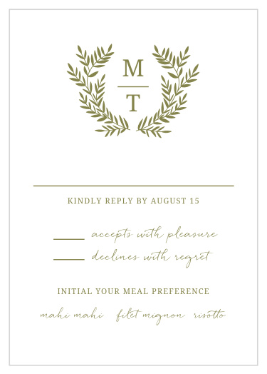 Botanical Monogram Response Cards