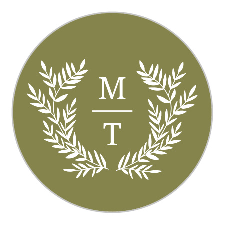 Botanical Monogram Wedding Stickers