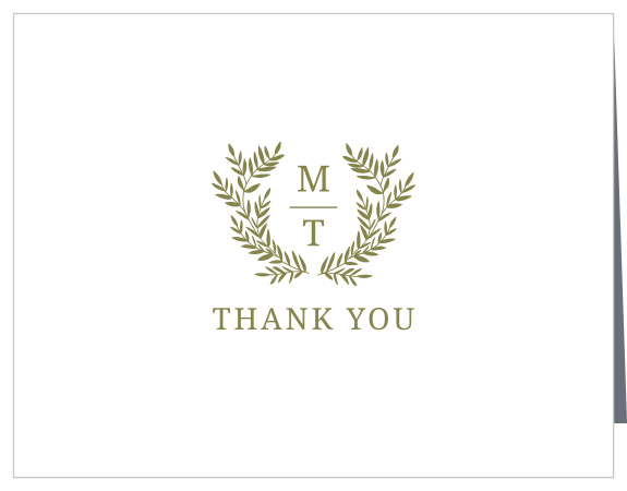 Botanical Monogram Wedding Thank You Cards