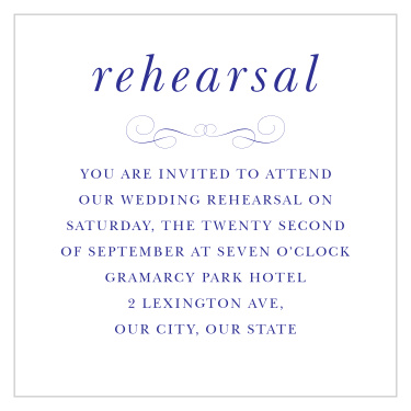 Chic Elegance Rehearsal Cards