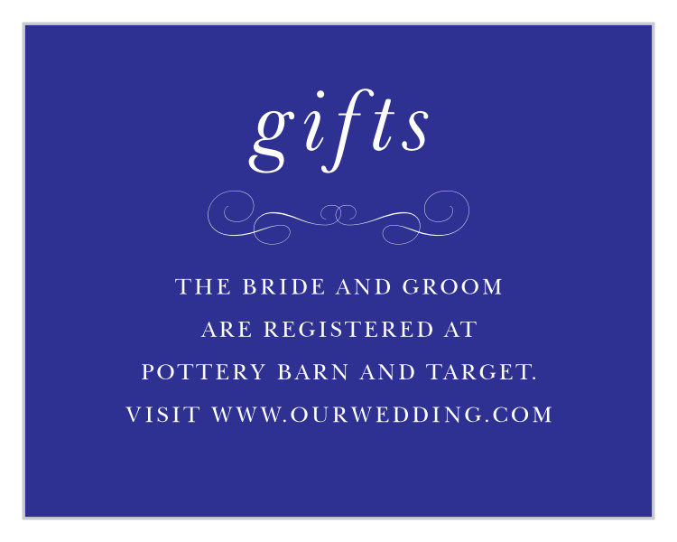 Chic Elegance Registry Cards