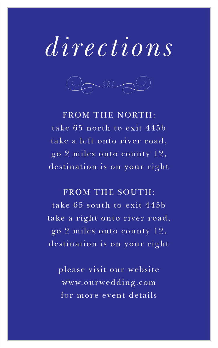 Chic Elegance Direction Cards
