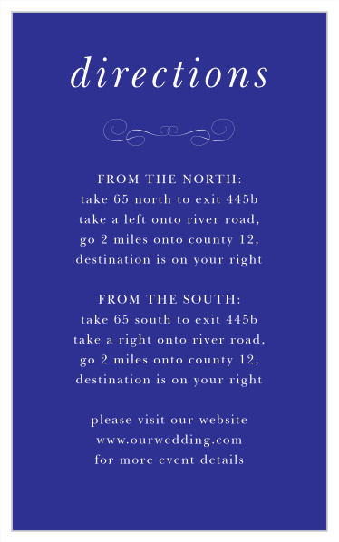 Chic Elegance Direction Cards