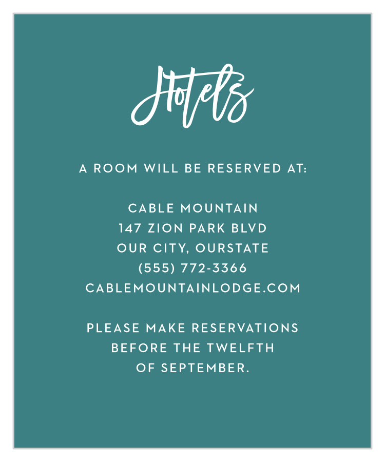 Boho Pattern Accommodation Cards