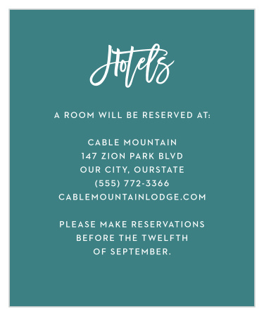 Boho Pattern Accommodation Cards