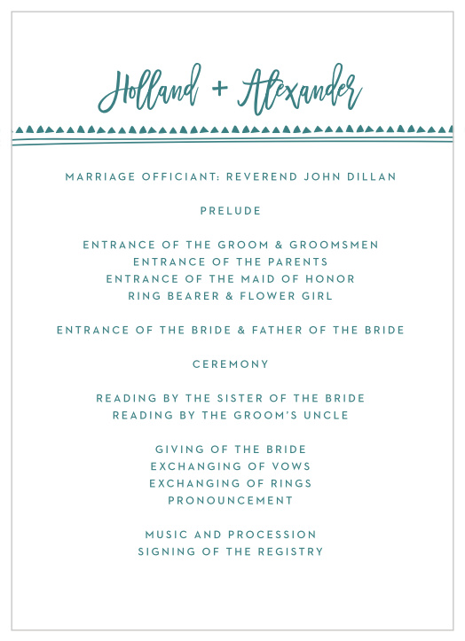 Share your wedding information with stylish, bohemian flair with our Boho Pattern Wedding Programs.