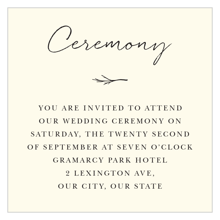 Weathered Branch Ceremony Cards