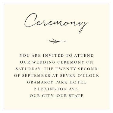 Weathered Branch Ceremony Cards