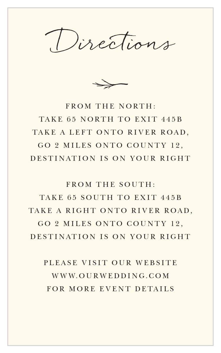 Weathered Branch Direction Cards
