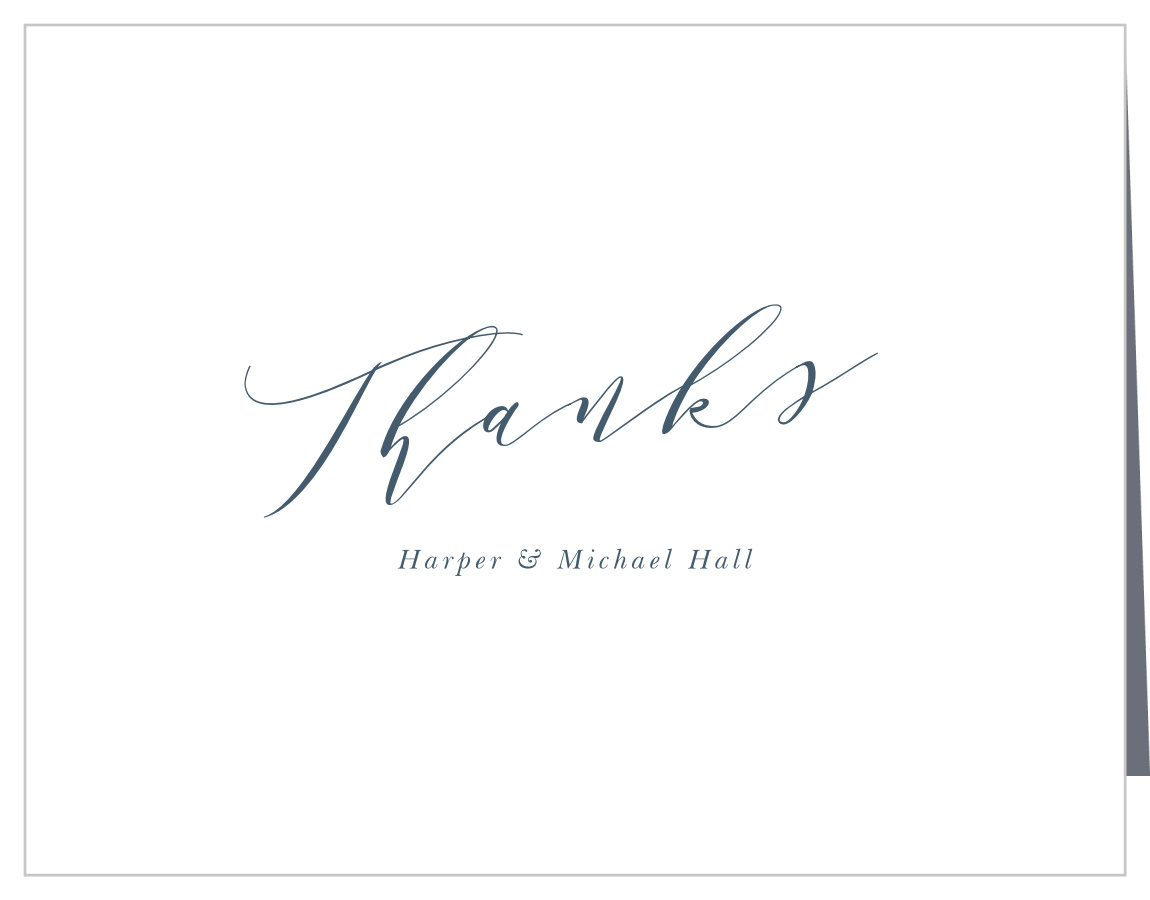 Modern Calligraphy Wedding Thank You Cards