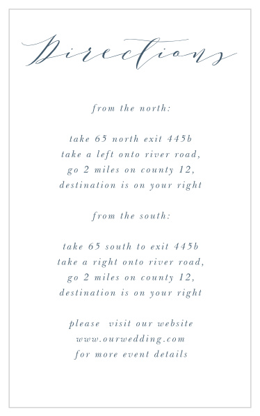 Modern Calligraphy Direction Cards