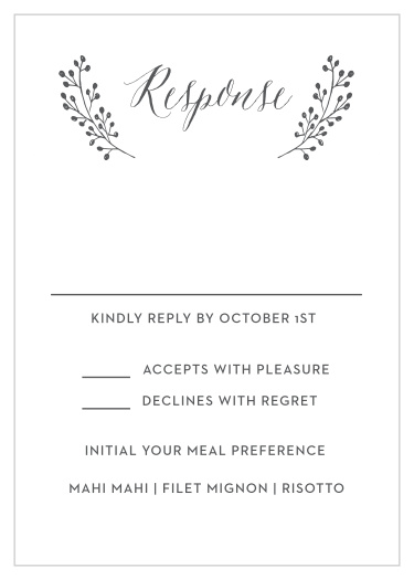 Floral Calligraphy Response Cards