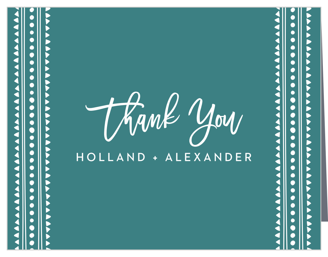 Boho Pattern Wedding Thank You Cards