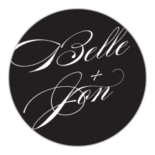Share your wedding information with timeless class with our Swirling Cheri Wedding Stickers. 