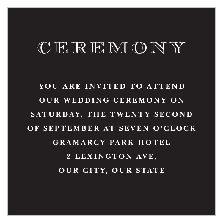 Swirling Cheri Ceremony Cards