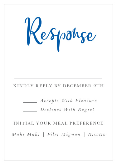 Casual Script Response Cards