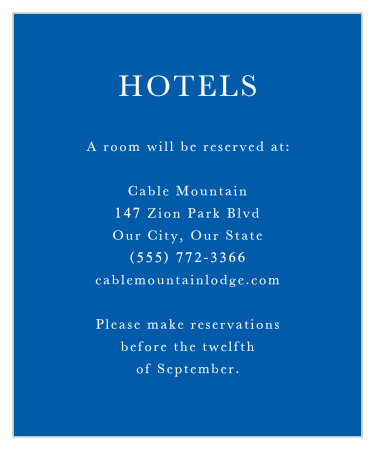 Casual Script Accommodation Cards