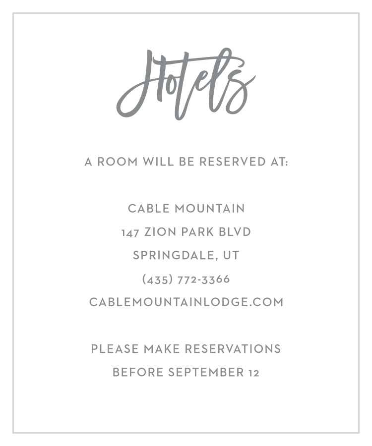 Marker Script Accommodation Cards