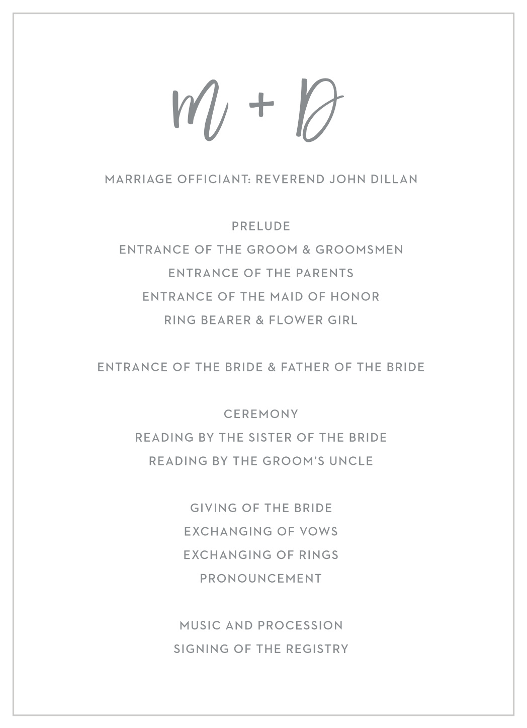 Marker Script Wedding Programs