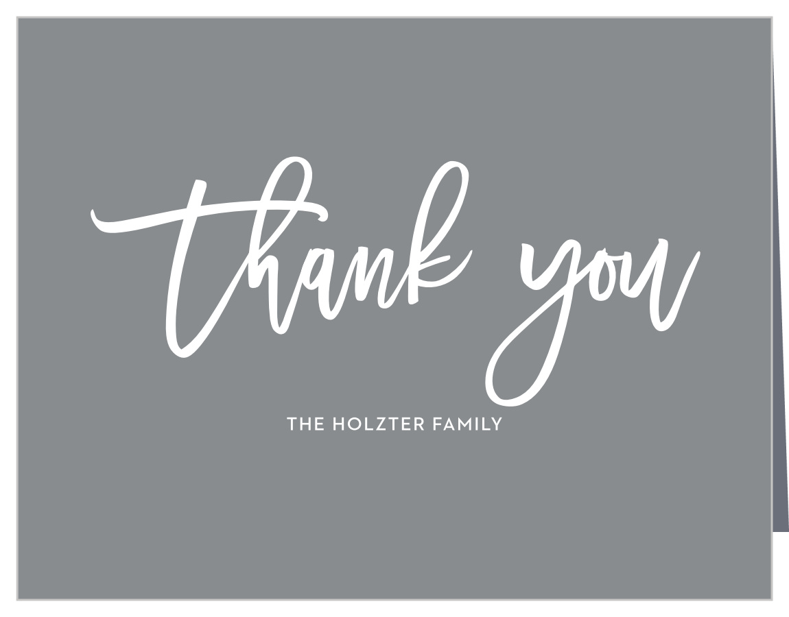 Marker Script Wedding Thank You Cards