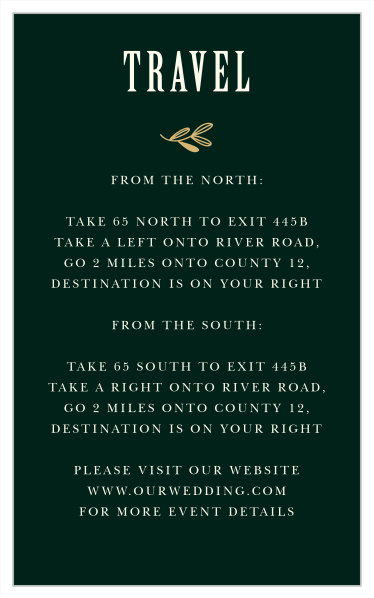 Fall Forest Direction Cards