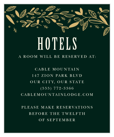 Fall Forest Accommodation Cards