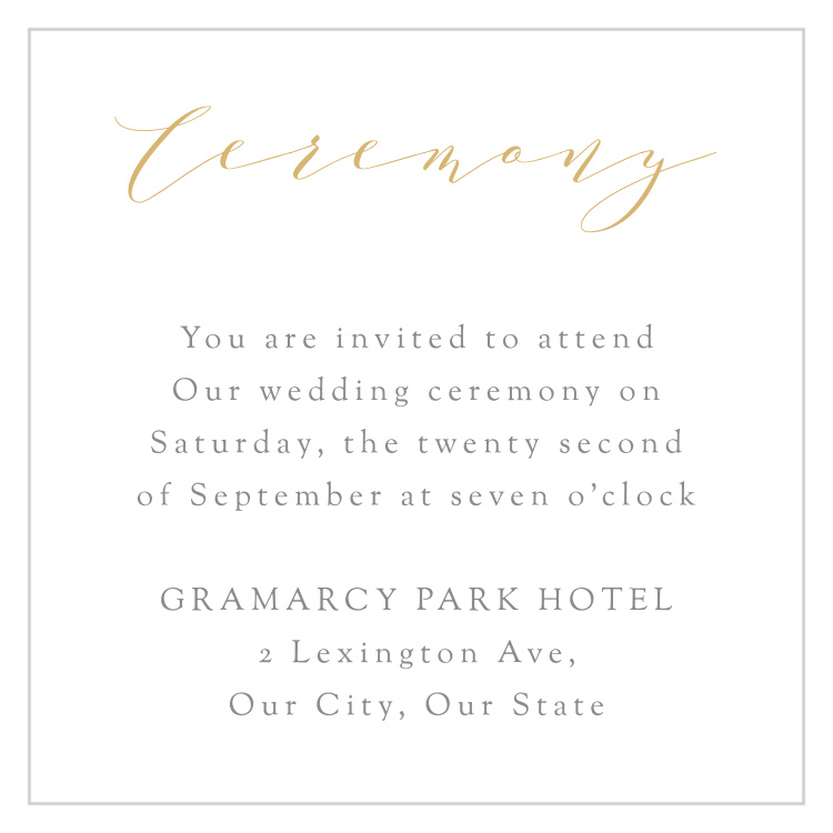 Smooth Intrigue Ceremony Cards