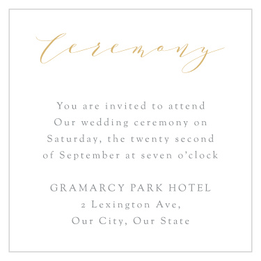 Smooth Intrigue Ceremony Cards