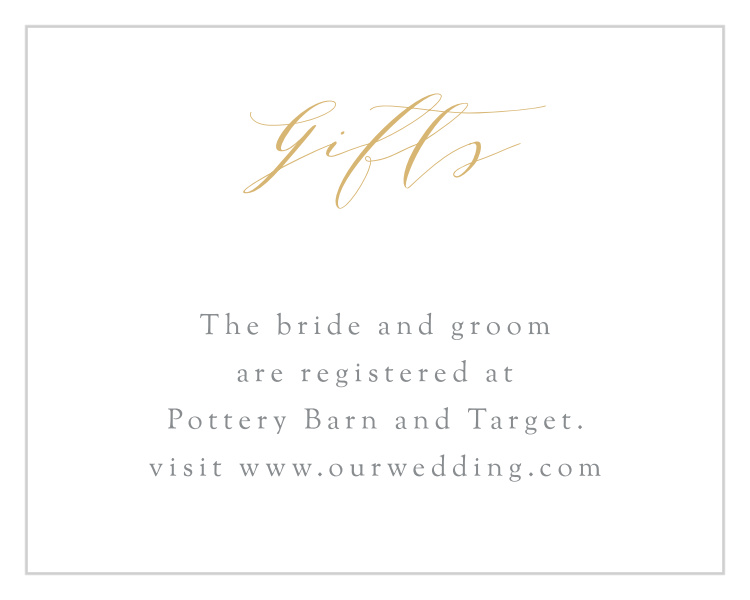 Smooth Intrigue Registry Cards