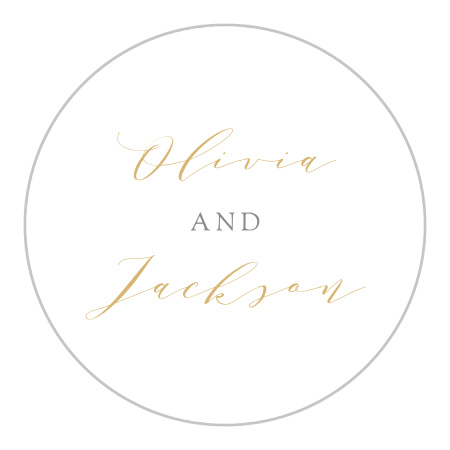 Smooth Intrigue Wedding Stickers