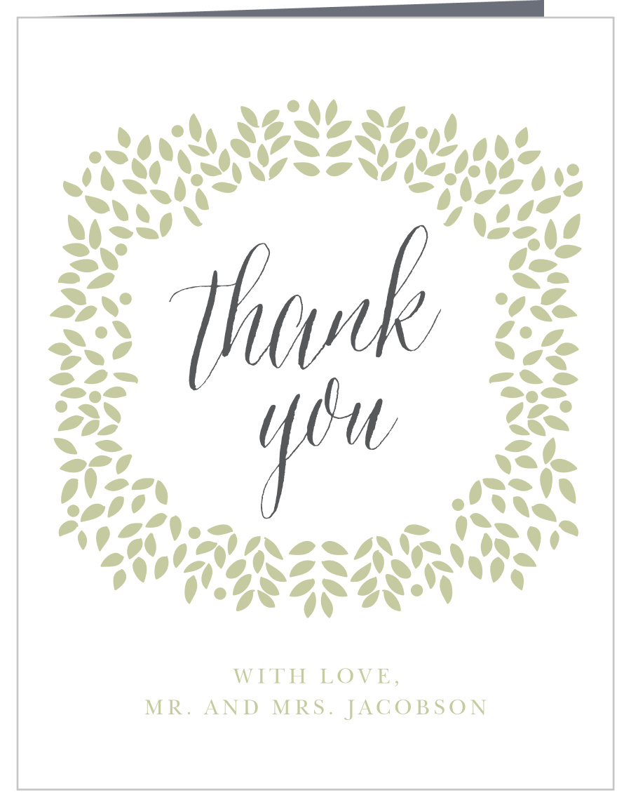 Blushing Foliage Wedding Thank You Cards