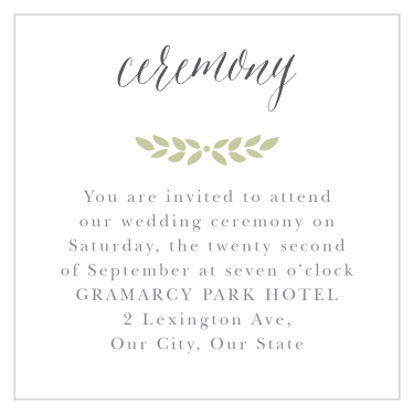 Blushing Foliage Ceremony Cards