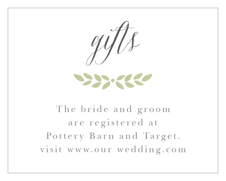 Blushing Foliage Registry Cards